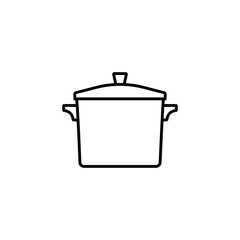 Pot icon vector. kitchen illustration sign. kitchenware symbol. Food logo.
