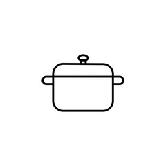 Pot icon vector. kitchen illustration sign. kitchenware symbol. Food logo.