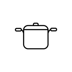 Pot icon vector. kitchen illustration sign. kitchenware symbol. Food logo.