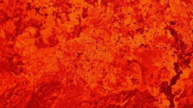 Beautiful aerial panoramatic view of active volcano, extreme close-up