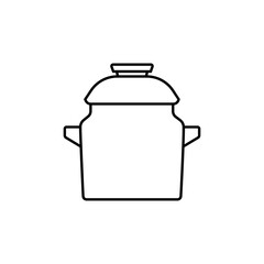 Pot icon vector. kitchen illustration sign. kitchenware symbol. Food logo.