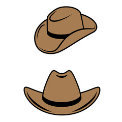 Cowboy hat icon vector. west illustration sign. Texas symbol or logo. - obrazy, fototapety, plakaty
