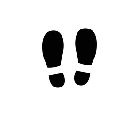 Shoe Prints logo design. Footsteps icon or sign for print vector design and illustration.
