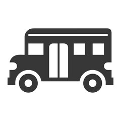 Bus transportation symbol icon vector image. Illustration of the silhouette bus transport public travel design image