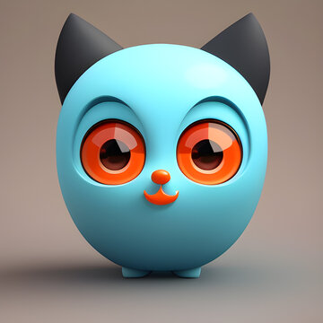 Cuddly Critter Capers, Baby's Playful & Cute Creature Illustration 3D rendering. Adorable Baby Beasties Playful Creature. Baby's Playful Creature Art.