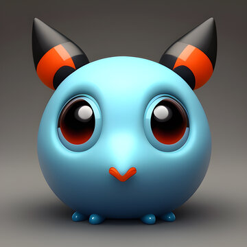 Cuddly Critter Capers, Baby's Playful & Cute Creature Illustration 3D rendering. Adorable Baby Beasties Playful Creature. Baby's Playful Creature Art.