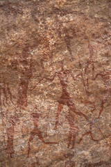 Rock engravings of Tassili n'Ajjer-Desert of Tadrart rouge tassili najer in Djanet City