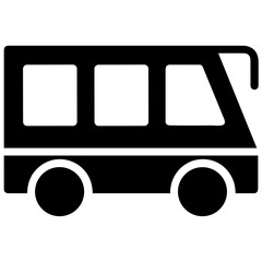 Bus transportation symbol icon vector image. Illustration of the silhouette bus transport public travel design image