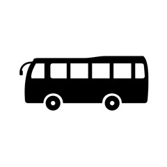 Bus transportation symbol icon vector image. Illustration of the silhouette bus transport public travel design image