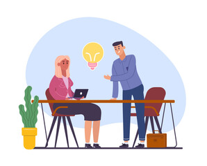 Creative idea concept, business solution and inspiration