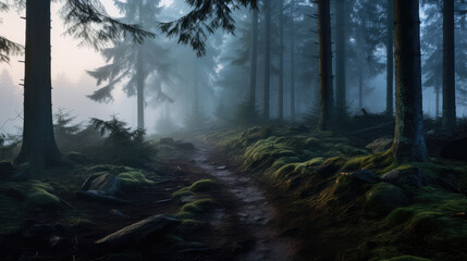 Fototapeta premium fog in the forest