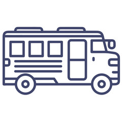 Bus transportation symbol icon vector image. Illustration of the silhouette bus transport public travel design image