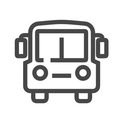 Bus transportation symbol icon vector image. Illustration of the silhouette bus transport public travel design image