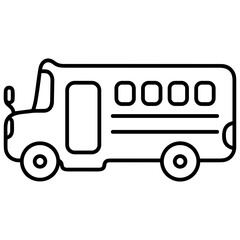 Bus transportation symbol icon vector image. Illustration of the silhouette bus transport public travel design image