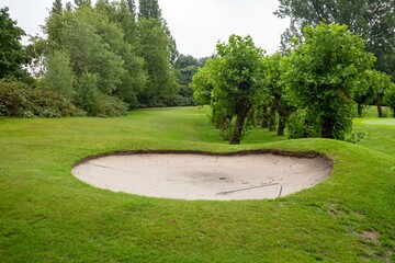 sand bunker on the golf course