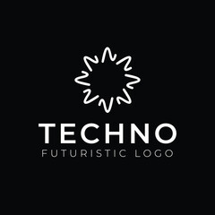 A flower design isolated on  black background vector