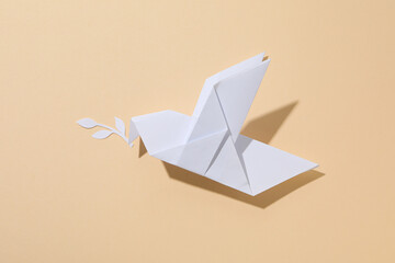 International day of peace or world peace day, symbol of peace - pigeon