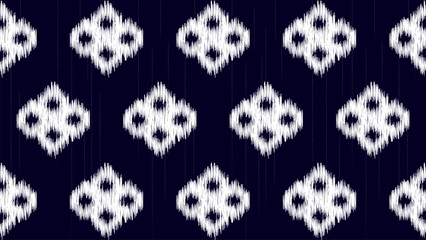 Ikat seamless pattern.geometric ethnic oriental seamless pattern traditional background. Aztec style,embroidery,abstract,vector,illustration.design for texture,fabric,indigo.