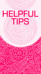 Helpful Tips Pink Doodle Design Element Texture Background Vertical Text 