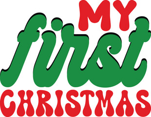 christmas retro svg design 