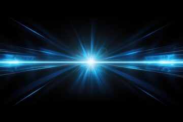 Abstract Lens flare light effects on black black background for design. Generative AI