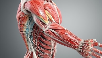 Obraz na płótnie Canvas muscles. Created with Generative AI Technology