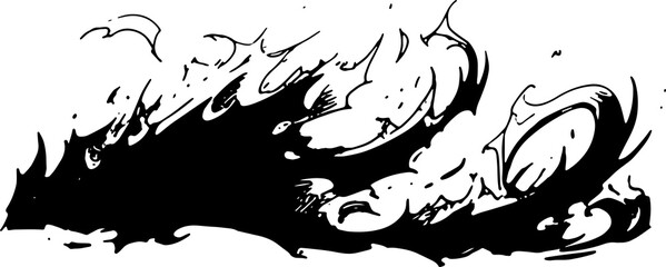 superhero power blast comic action effect drawing lines generated with AI