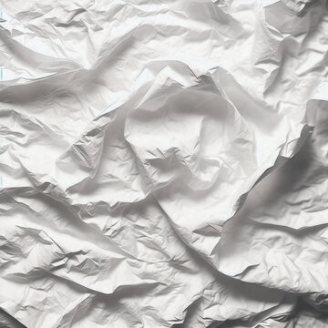 White crumpled creased paper texture background image