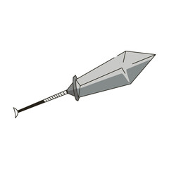 Vector sword in cartoon style. sword for war