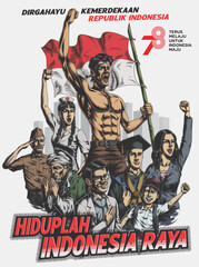 Illustration of Indonesian Independence Day
