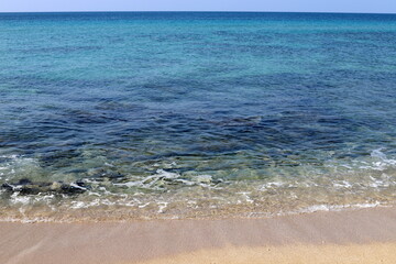 Sandy beach on the Mediterranean Sea