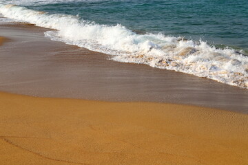 Sandy beach on the Mediterranean Sea