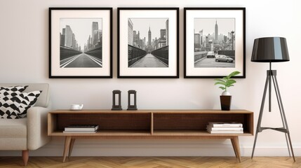 contemporary interior poster frames, generative ai