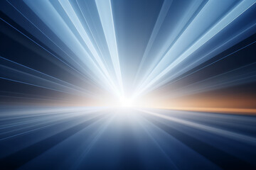 Obraz premium Universal abstract gray blue background with beautiful rays of illumination. Light interior wall for presentation. Generative AI.