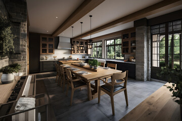 perfect blend of rustic authenticity and contemporary allure in this modern farmhouse kitchen
