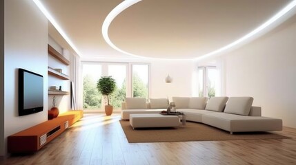 modern interior design spacious room next, generative ai