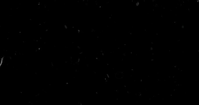 Noise, dust and grain on old damaged film surface. Dynamic film rolling effect. 16 mm, 35 mm tape texture. Retro vintage effect of over exposed strip. 4K animation