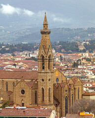 Obraz premium Santa Croce Tower Florence Italy