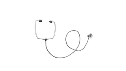 3D rendering of stethoscope, Medical equipment concept