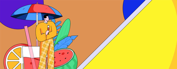 24 solar terms and great heat character flat vector concept operation hand drawn illustration
