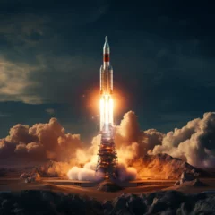Gordijnen rocket in the sky © Gabriele