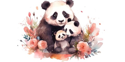 Cute Animals illustration, generative Ai