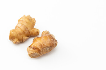 白背景に新鮮な生姜
