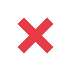 Obraz premium Check cross icon - Vector 