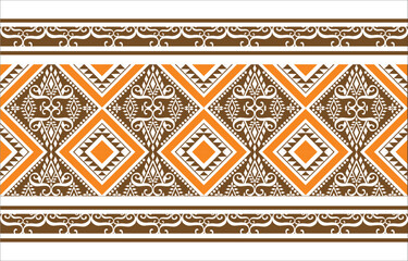 Tribal Tatttern Thai geometric ethnic oriental pattern traditional on pink and white background.Aztec style,embroidery,abstract,vector illustration.design for texture,fabric,clothing,wrapping,carpet.