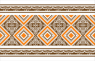 Tribal Tatttern Thai geometric ethnic oriental pattern traditional on pink and white background.Aztec style,embroidery,abstract,vector illustration.design for texture,fabric,clothing,wrapping,carpet.