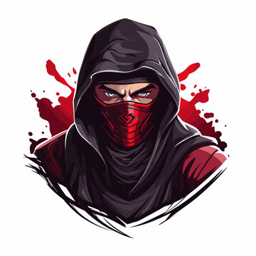 Esport vector logo ninja, ninja icon, ninja head, vector, sticker