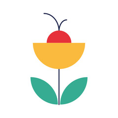 Nature icon in modern style. Abstract, geometric style 