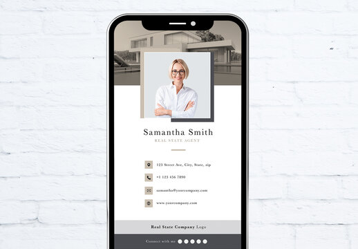 Real State Minimal Nude Digital BusinessCard