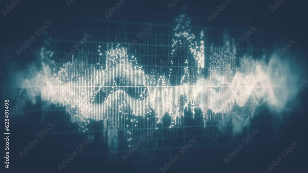 Poster digital data graphic close up/ 4k animation of an abstract background with slow motion business stat